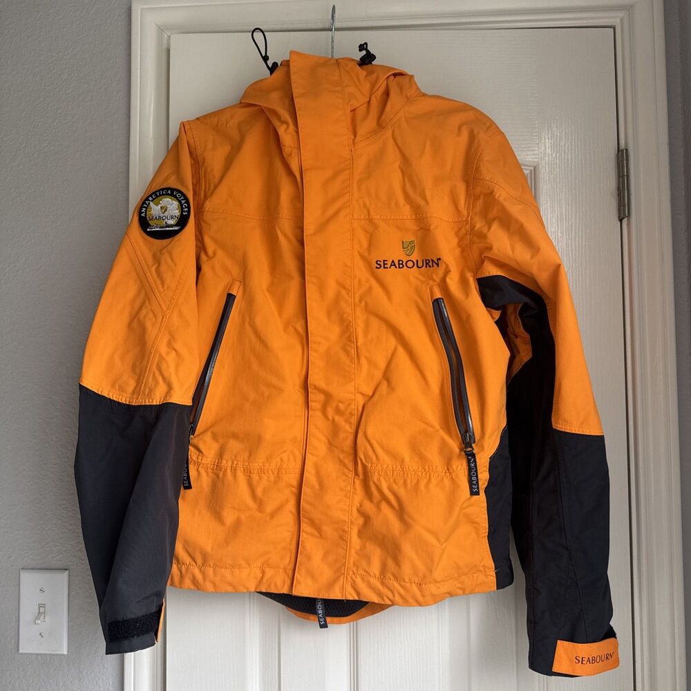 Seabourn Antartica Voyages Hooded Jacket Orange Men’s XS Youth L Women S/M